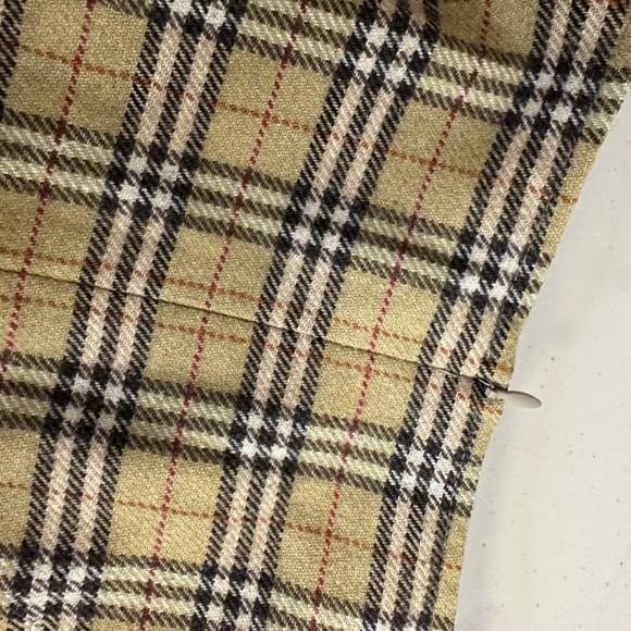 Vintage Roots Y2K Academia Plaid Mustard Preppy Wool Blend Mini Skirt Size 8 - Picture 7 of 11